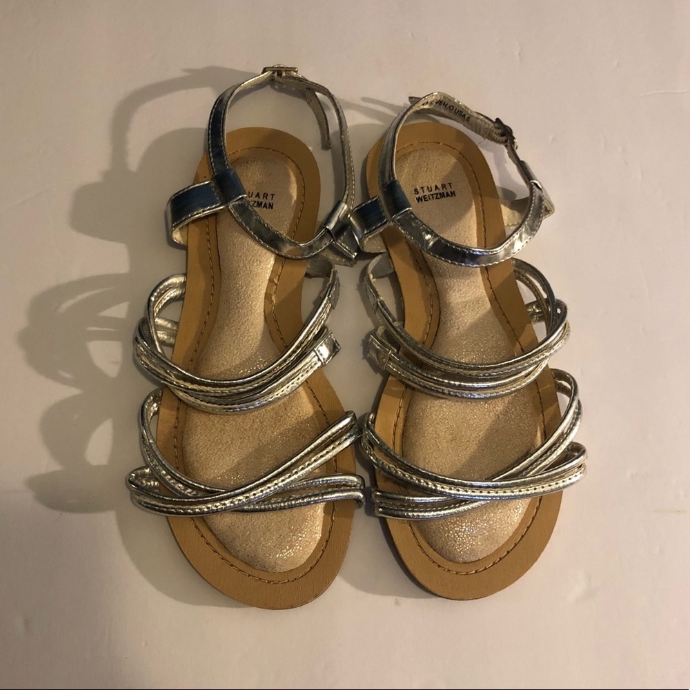 stuart weitzman silver strappy sandals